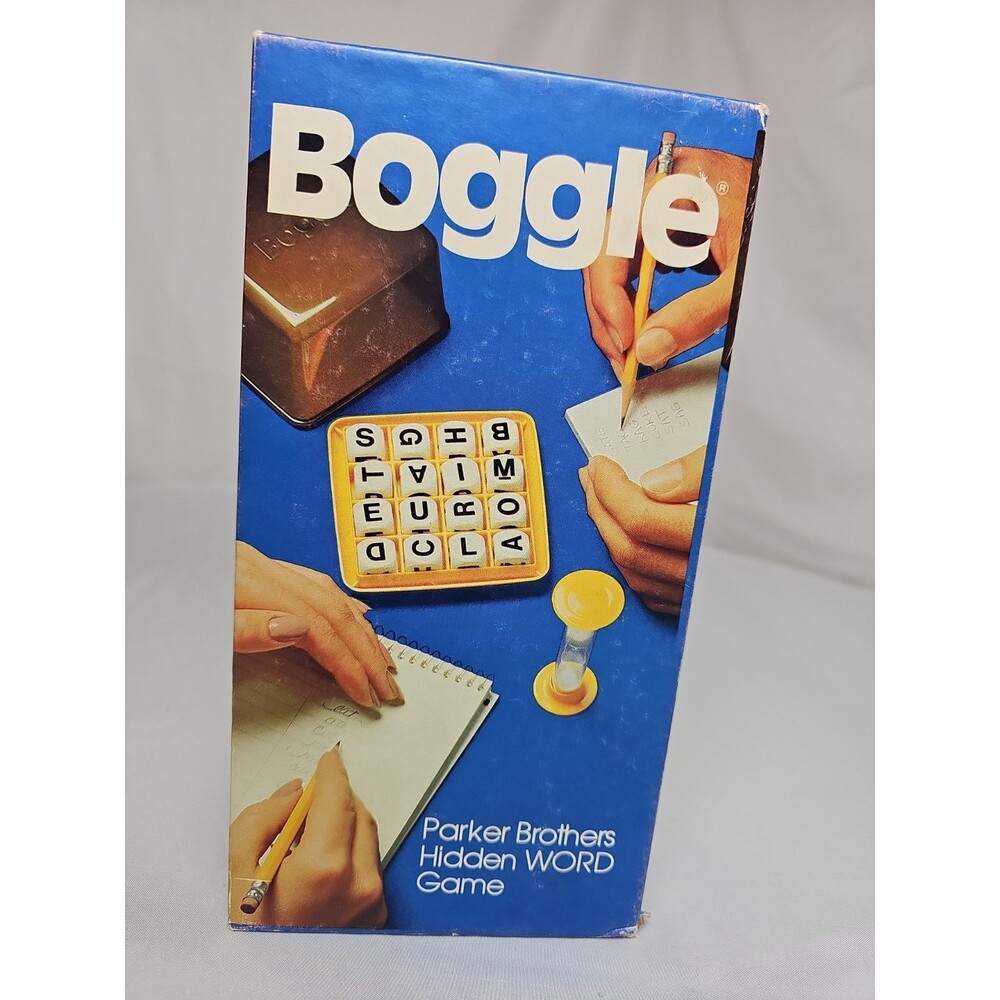 Vintage 1980 Boggle Parker Brothers Hidden Word Game Complete Original Box Rules